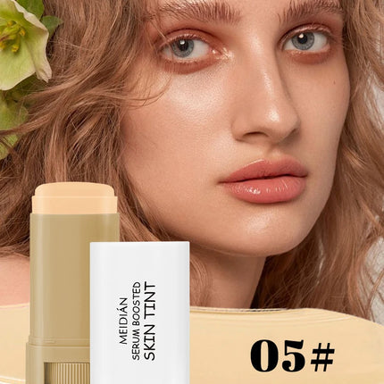 Bronze Foundation Stick Serum Boosted Skin Tint Silky Texture Moisturizing Coverage Concealer Base Even Skin Tone Makeup