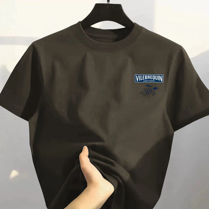 2025 Summer Trend Turtle High Quality 100% Cotton Breathable Comfortable T-shirt Outdoor Men's Tops Casual Fashion Streetwear