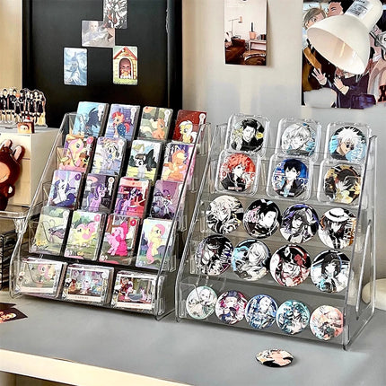 Card and greeting card transparent desktop storage rack assembly, star card flower shop gift shop storage display rack