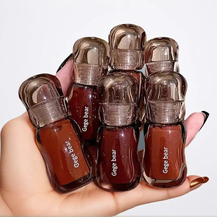 Gege Bear 5ml Crystal Gloss Lip Tint Hydrating Mirror-Gloss Finish Youthful Plumping Effect Autumn Winter Collection