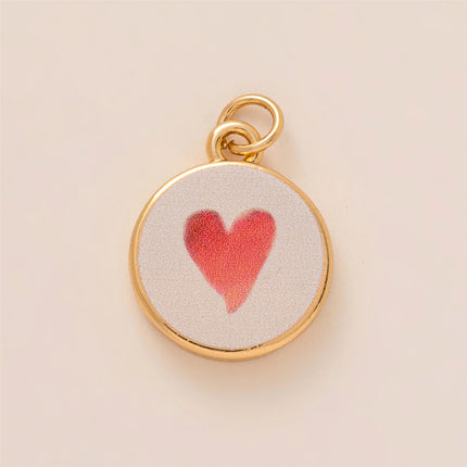 Dopamine pendant necklace, DIY fruit food love pendant, copper material, gold-plated, color preserving