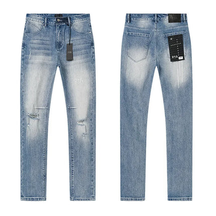 26SS New Model RTA Men's Denim Pants High-Quality Heavy Fabric Street Trendy Pants Stock One Day Ship Out