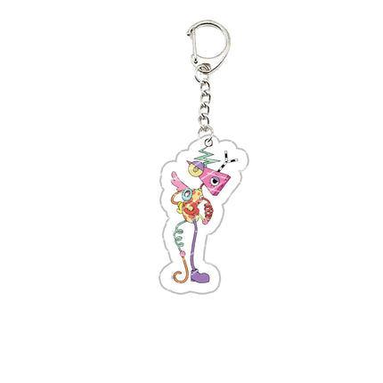 Acrylic The Amazing Digital Circus Keychain Pomni Jax Ragatha Gangle Kinger Keyring Key Chain for Accessories Bag Fans Gift