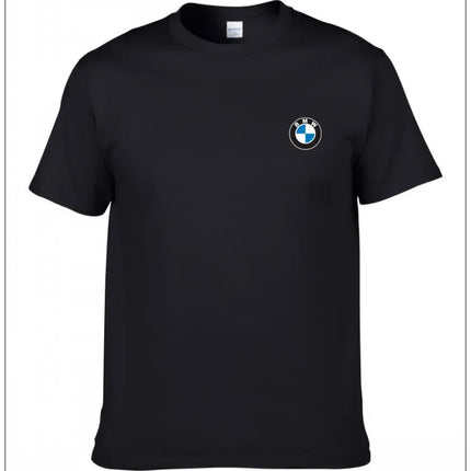 BMW Official Summer Short-sleeved T-shirt Car Classic Simple Logo Men's Women's Clothing Printing Pure Cotton Fashion High-end