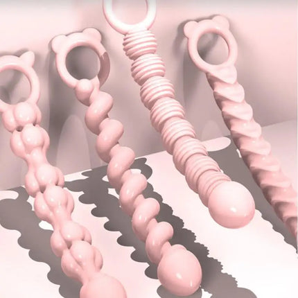 Adult Sex Couple Sexy Anal Dildo Toys New Beads Soft Anal Plug Anus Toys Big Balls Silicone G-Spot Stimulating Butt Plugs