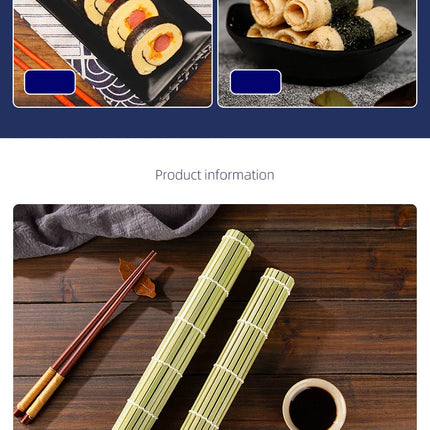 DIY Bamboo Sushi Maker Rolling Mat Sushi Tools Rice Rollers Kitchen Gadget Hand Maker Food Rice Roll Mold Cooking Accessories