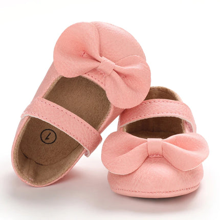 Baby Girl Casual and Comfortable Solid Color Mary Jane Shoes Lightweight and Non Slip Spring and Autumn Walking Shoes