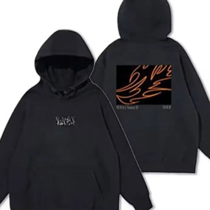 Kpop Agust D D-DAY US Solo Tour Hooded Cardigan Long Sleeved Diamon Coat Cotton Y2K Oversize Pullover Couple Sweatshirt Hooded