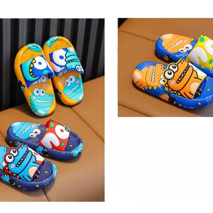 Cartoon Dinosaur Children Slippers Boy Girls Casual Shoes Flat Beach Water Shoes Indoor Soft Kids Cute Flip Flops for Boy Girl