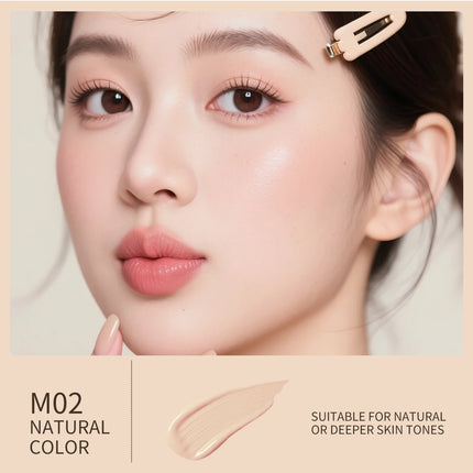 MACKANDY Ceramide Plant Extract Foundation For Full Coverage Long-Lasting Wear Natural Matte Finish Skin-Nourishing Makeup
