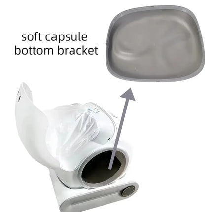 Automatic Cat Litter Box Accessories Silicone Pad Collecting Feces Bottom Capsule Cat Toilet Litter Box
