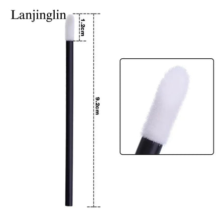 Lanjinglin 50/100 Pieces Lip Brushes Lipstick Testers Wands Applicators for Makeup Lip Brushes Makeup Beauty Tool