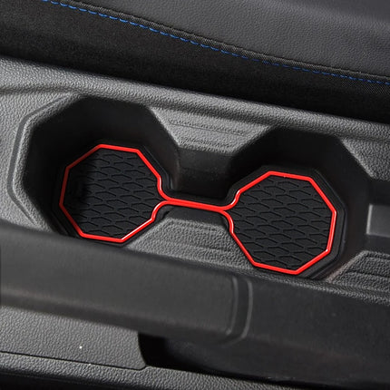 for VW Volkswagen POLO MK6 AW 2018 - 2023 Anti-slip Gate Slot Mat Car Door Groove Cup Pad Interior Accessories