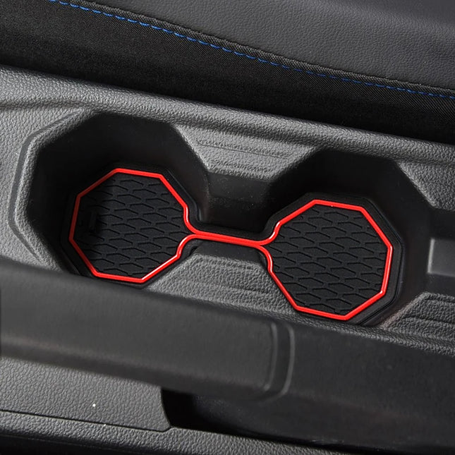 for VW Volkswagen POLO MK6 AW 2018 - 2023 Anti-slip Gate Slot Mat Car Door Groove Cup Pad Interior Accessories