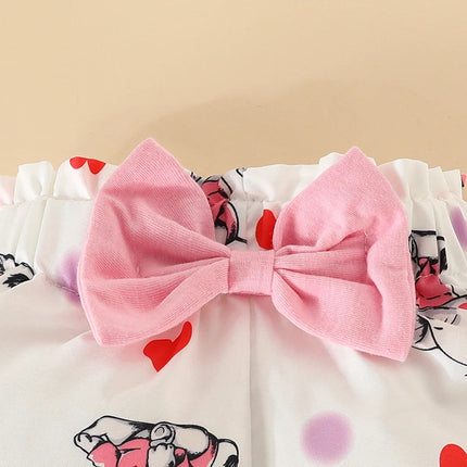 Baby Girl Set Newborn Clothes Cartoon Elephant Printed Onesie Long Sleeve Onesies Elastic Waist Pants Infant Outfits 0-18 Months