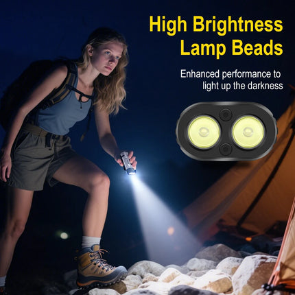 BORUiT U10 EDC LED Flashlight Max.880LM Work Light Magnet Torch with Clip IPX4 Waterproof Camping Pocket Lantern