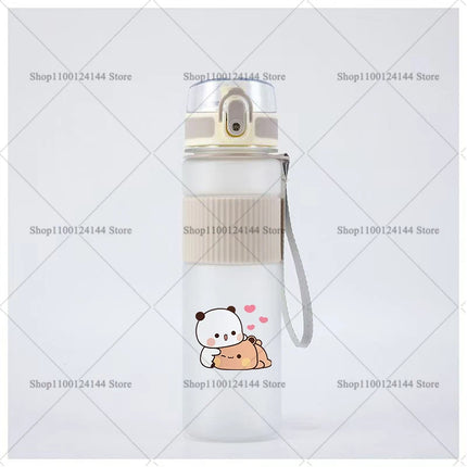 Bubu Dudu Water Bottle Yier Bear Panda Girl Boy Large Capacity Sports Kettle Transparent Cold Water Cup Outdoor Portable 550ml