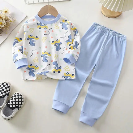 Kids Set Boy Pajamas Cotton Baby Cotton Clothing Children Autumn Clothes Pants Sets Home Clothes For Baby Infant Newborn Outfits