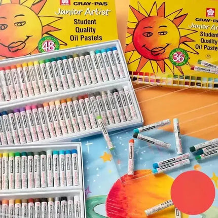 SAKURA Cray-Pas Artist Soft Oil Pastels for Kids Artists Oil Pastel Stick Painting Junior Children's Washable Drawing Crayons