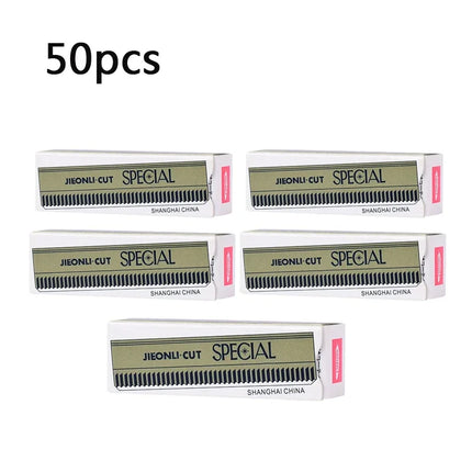 Microblading Eyebrow Knives 50/100pcs Stainless Steel Eyebrow Trimmer Razor Blade for Permanent Makeup Brow Tattoo Beauty Tool