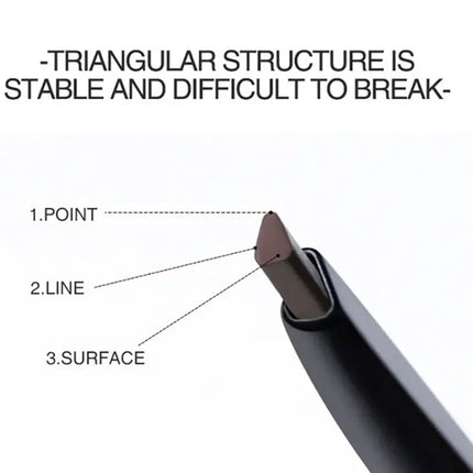 Double Ended Eyebrow Pencil Rotatable Triangle Eye Brow Pen Sweatproof Waterproof Smooth Lasting Beauty With Brush Makeup Tool