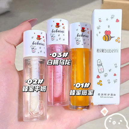 3pcs Moisturizing Lip Oil, Nourishing Brightening Lip Oil Style Care Lip Oil Moisturizing Hydrating Lip Balm,  Lip Moisturizer