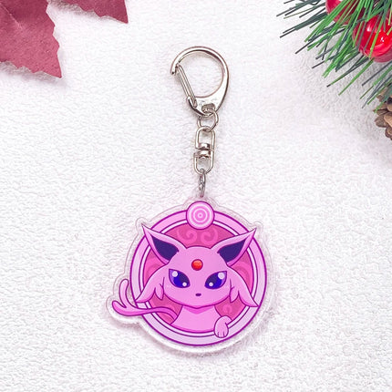 Pokémon Pikachu Gengar Bulbasaur Squirtle Car Keychain Accessories Acrylic Charms Pendant For Bag Key Holder Backpack Decoration
