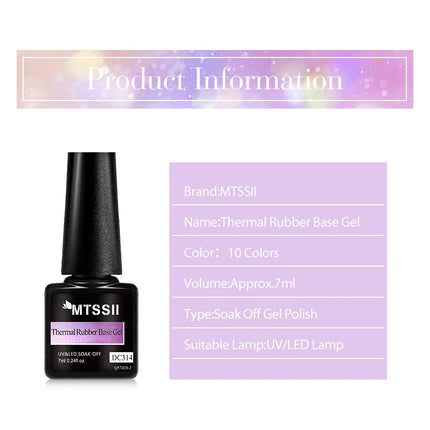 7ml Mtssii Glitter Jelly Thermal Gel Nail Polish Translucent Ombre Color Gel Polish Changing Temperature Varnish Nail Polish