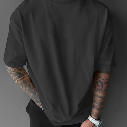Men's summer pure cotton fashionable casual loose Japanese samurai sword pattern printed round neck short-sleeved T-shirt