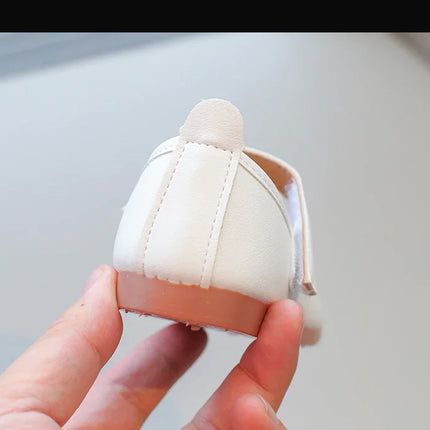 Girls Simple Leather Flat Shoes Fashion Princess Sweet Kids Flats Children Mary Janes for Wedding Party Classic Style Elegant