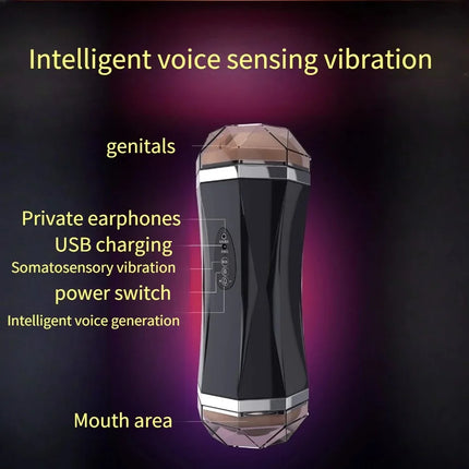 3Dtextured Pocket Cat Automatic Male Airplane Cupvibration Suction Mode Electric Stimulation Realistic Experience Adult Male Toy