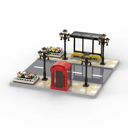 MOC Blocks City Friend Street View Plate Traffic Lights Sign Road Base Compatible Railroad Bridge Building Bricks DIY Kid Toys