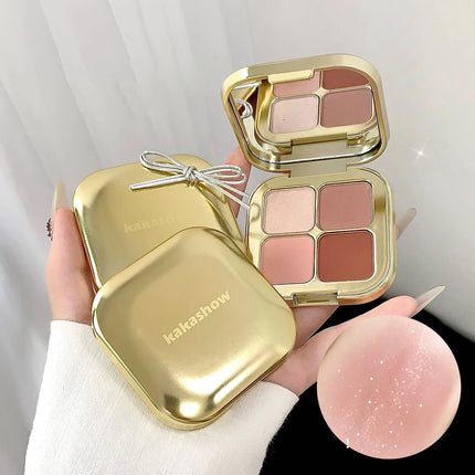Kakashow sunset magic eye shadow plate pearl matte earth color Korean makeup eye shadow ﻿