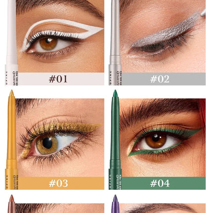 Waterproof Eyeliner Gel Pencil Gold Brown Lying Silkworm Pen Soft Easy Wear High Pigment Matte Eyeliner Lasting Shiny Eye Makeup