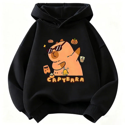 Cute Capybara Hoodie Kids Capibara Children's Sweatshirt Hoody for Boys Girls Casual Hoodies Hip Hop Clothes