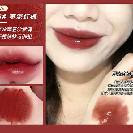 Gege Bear Velvet Lip Glaze Soft Mist Matte Long-Lasting Non-Fading Lipstick for Autumn And Winter