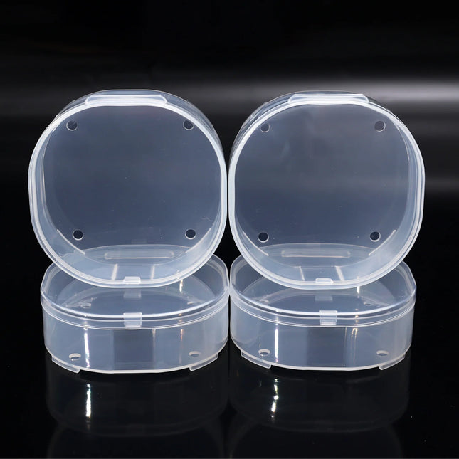 1/10pcs Transparent Square Plastic Boxes Makeup Powder Puff Air Cushion Storage Case Jewelry Diamond Packaging Organize Holder