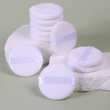 2-5-10-20Pcs Portable and Practical High-Grade White Round Powder Puff for Base and Fixing Makeup