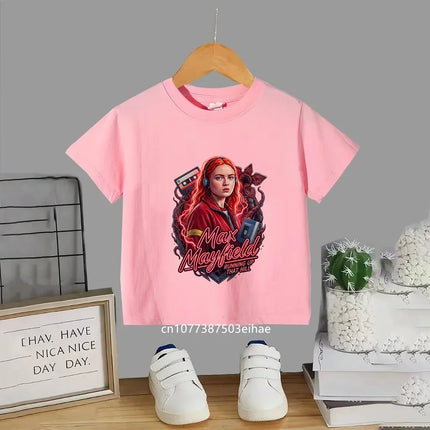 Trendsetting Stranger Things Prints for Summer Cheap Yet Chic O-neck Tees for Boys and Girls Soft Fashionable for Kids