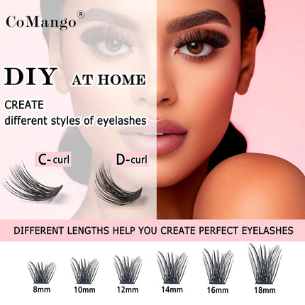 Cluster Lashes Individual Lashes Loose Fan Lash Extensions Lash Clusters C/D Curl 10/12/14/16/18mm DIY Eyelash Extensions
