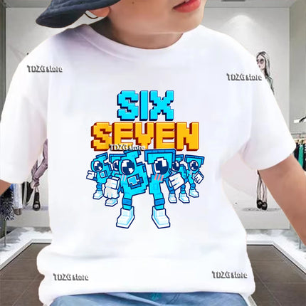 Summer Funny Six Seven 67 Digit Print Children's T-Shirt Casual Cotton Boys Short Sleeve Fashion Comfortable Kids Sport Clothes