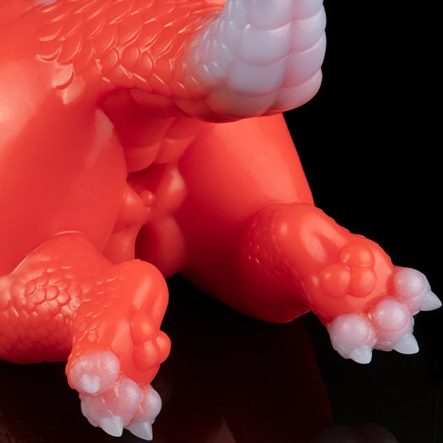 YOCY 6629 Orange Dragon Dual Channel Male Masturbator FURRY Stroker Pocket Pussy Sex Toy For Fetish Adult 18+