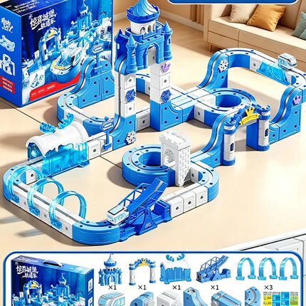 Magnetic Train Toy For Boys Track 1:64 Electric Rail DIY Magic Vehicle Model Toys Education 3 Years Children Gifts