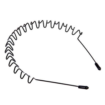 6pcs Fashion Metal Hair Band for Men Women Unisex Black Wavy Hair Head Hoop Band Sports Headband Hairband Hair Accessories Gifts