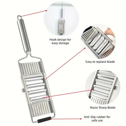 MultiPurpose Vegetable Slicer 4 in1 Vegetable Slicer Stainless Steel Shredder Cutter Cuts Set Manual Fruit Carrot Potato Grater