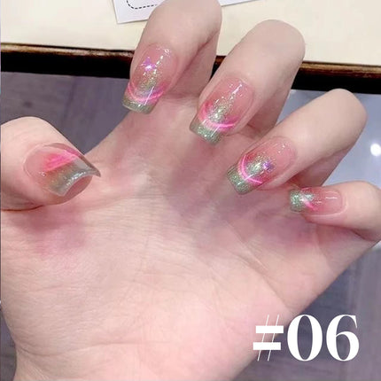 1-6PCS Popular Winter Internet Celebrity Hot-selling Northern Lights Cat Eye Magnet Gel Nail Polish Nail Art Nail Supplies
