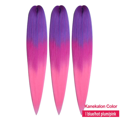 MISS ROLA Synthetic Kanekalon Hair 3 PCS  Jumbo Braids 22 Inches 60g Yaki Straight Hair Extension Pre Stretched Wholesale