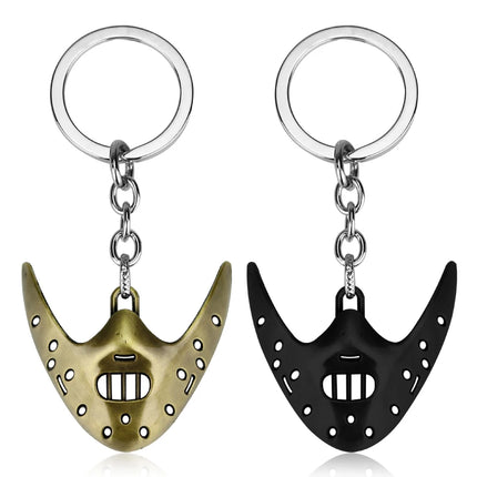 Movie Jewelry The Silence of The Lambs Mask Hannibal Lecter Keychain Pendant Necklace Jewelry Gifts Unisex Accessories