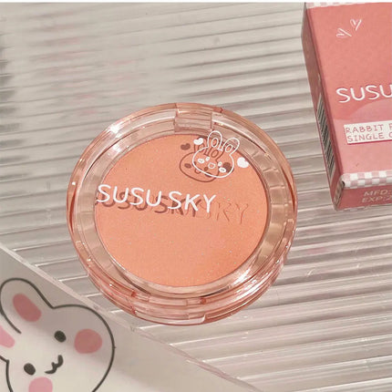 SUSU SKY Rabbit Monochrome Blush Matte Matte Long-lasting Color Not Easy to Fly Whitening Rouge
