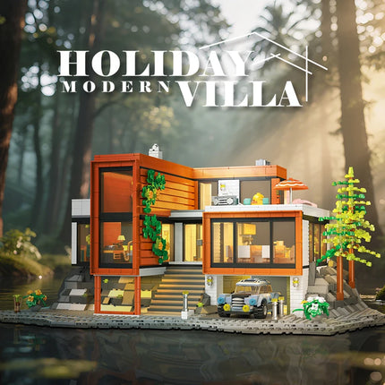 89133 Forest Villa Street Scene Series Toys and Ornaments, Kids Building Blocks, Architectural Model Assemblies, Birthday Gifts